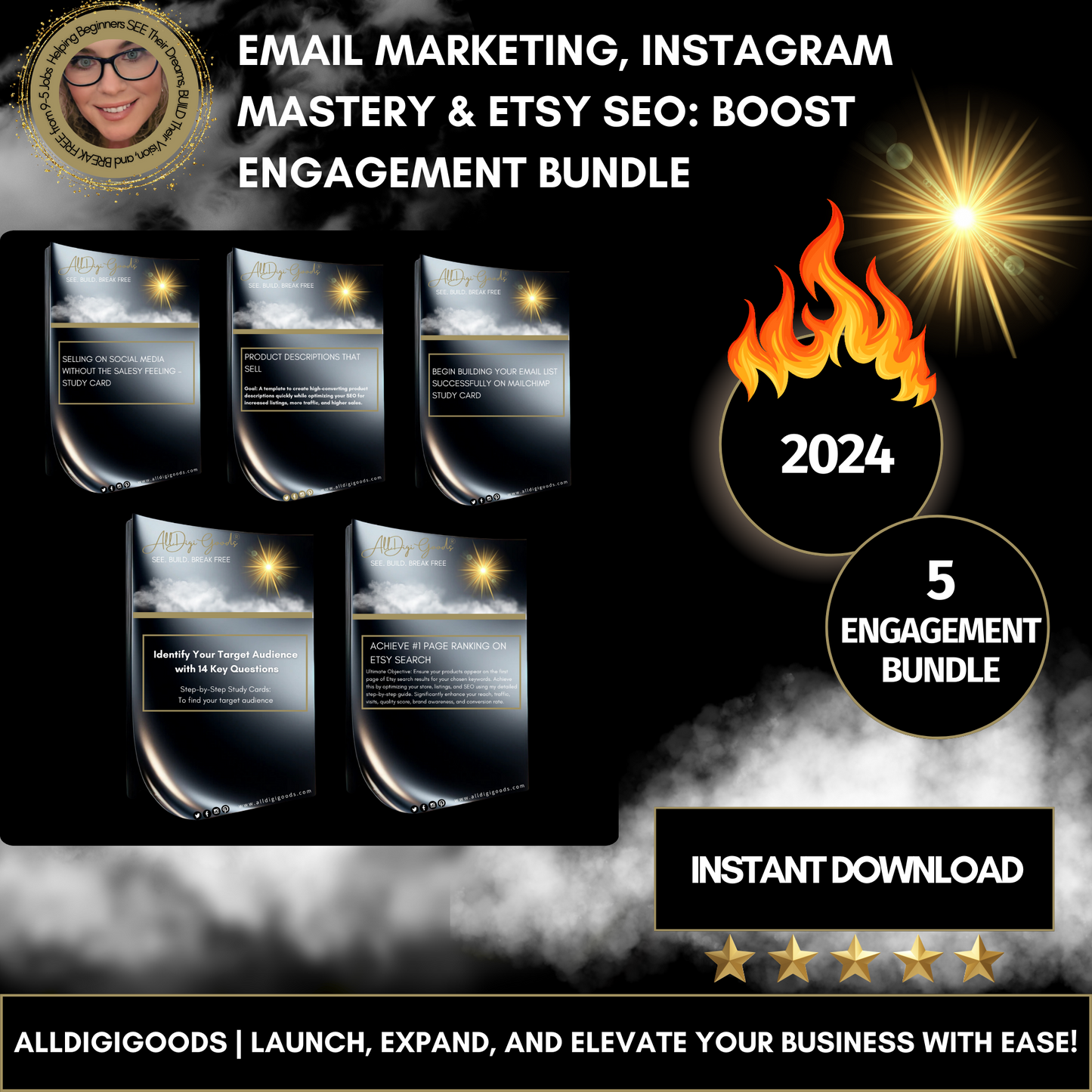 Email Marketing, Instagram Mastery & Etsy SEO,  Boost Engagement Bundle